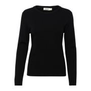 Sort Basic Pullover Strikkeplagg