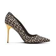 Rubin stiletthæler med jacquard monogram