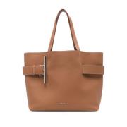 Beige Shopper Veske for Kvinner