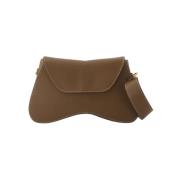 Leather shoulder-bags