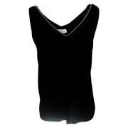 Velour V-Hals Singlet Topp