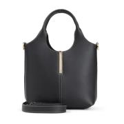 Svart Shopper Veske Elegant Stil