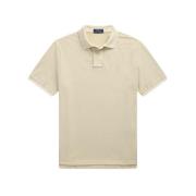 Mineral-Dyed Mesh Polo Shirt Naturlig Top