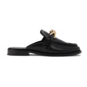 Svarte Loafer Sko Elegant Stil