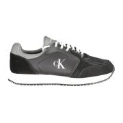 Sporty Svarte Sneakers med Kontrastdetaljer