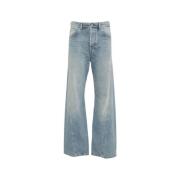 Blå Loose Fit Wide Leg Jeans