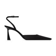 Klassiske svarte slingback-pumps