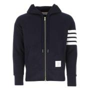 4-Bar Zip Hoodie med Snørehette