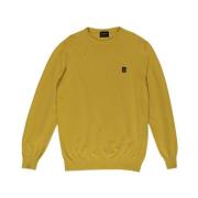 Gul Bomull Crewneck T-skjorte