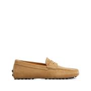 Beige Slip-On Flate Sko Mandel Tå