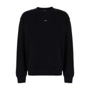 Sort Crewneck Genser med Logo