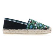 Canvas Slip-On Espadrilles Kamel Logo