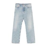 Løstsittende denim jeans i lyseblå