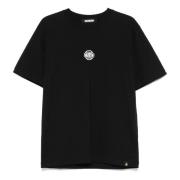 Sort Crew Neck T-skjorte med Logo