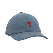 Denim Baseballcap med Broderi