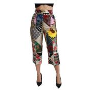 Silke Multicolor High Waist Cropped Bukser