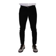 Elegant Svart Slim-Fit Bomull Jeans