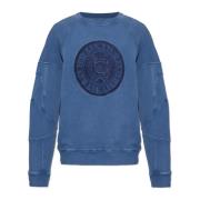 Sweatshirt med brodert logo