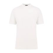 Bomull Silke Crew-neck T-skjorte