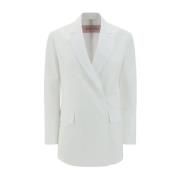 Oversize Bomull Blazer Jakke Klassiske Revers