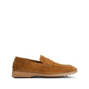 Karamellbrune Slip-On Gommino Sko