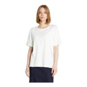 Delikat Brodert T-skjorte Off White