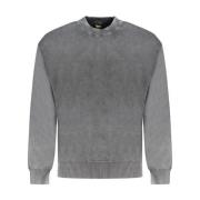 Sort Bomull Crewneck Genser