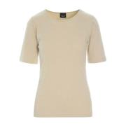 Ribbestrikket Bluse Ivory