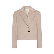 Lys Sand Melange Ull Blazer