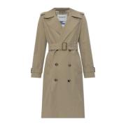 Dobbeltspent trenchcoat i gabardin