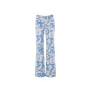 MultiColour Paisley Straight Leg Jeans