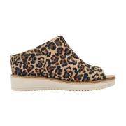 Leopard Kile Sandal med Dekorativ Søm