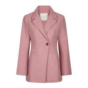 Rosa Herringbone Skreddersydd Blazer