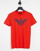 Emporio Armani chest eagle logo t-shirt in red