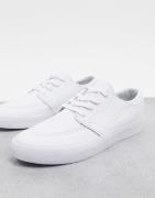 Nike SB Zoom Janoski Premium leather trainers in triple white