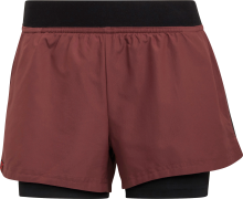 Women's Two-in-One Climb Shorts Quiet Crimson/Black