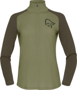 Norrøna Women's Femund pureUll Zip Neck Loden Green