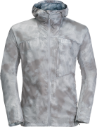 Jack Wolfskin Men's Prelight Windbreaker Silver Grey All Over