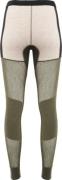 Aclima Women's WoolNet Hybrid Longs Olive Night/Beige Melange/Jet Blac...