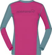 Norrøna Women's Falketind Equaliser Merino Round Neck Festival Fuchsia