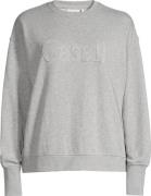 Casall Women's Terry Spring Graphic Crew Grey Melange