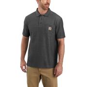 Carhartt Men's Loose Fit Midweight Short-Sleeve Pocket Polo  Carbon He...