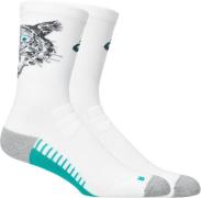 Asics Unisex Performance Run Sock Crew Brilliant White/wave Teal