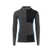 Aclima Men's WarmWool Hoodsweater with Zip Marengo/Jet Black/Corsair