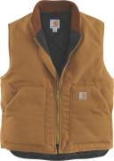 Carhartt Men's V01 Insulated Rib Collar Vest Brown