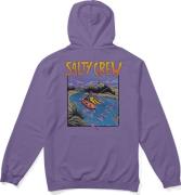 Salty Crew Men's River Rats Hooded Fleece Purple Heart