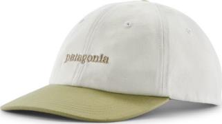Patagonia Fitz Roy Icon Trad Cap Text Logo: Birch White W/gumtree Gree...