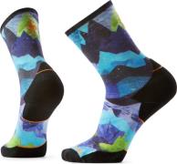 Smartwool Trail Run Summit Sector Print Crew Socks Targeted Cushion Ni...