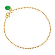 Enamel Ball Chain Green Armbånd 18 kt. Gullforgylt sølv B16G-Green