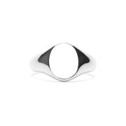 IX Studios Mini Oval Signet Ring 22 kt. Sølv DMN0299 RH